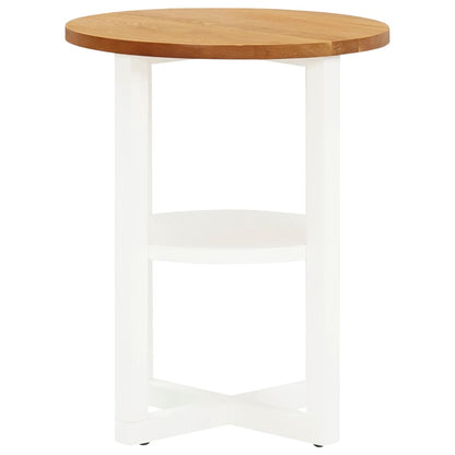 Lamp Table Oak and white Solid oak wood, MDF, solid acacia wood