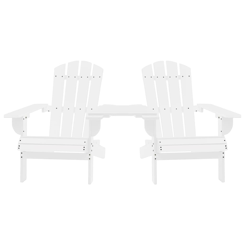 Garden Chair White Solid fir wood Regular Ergonomic