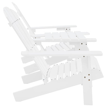 Garden Chair White Solid fir wood Regular Ergonomic