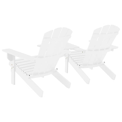 Garden Chair White Solid fir wood Regular Ergonomic