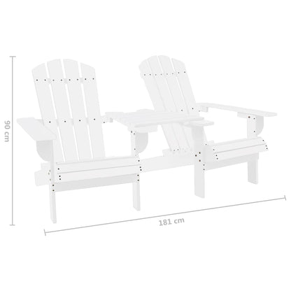 Garden Chair White Solid fir wood Regular Ergonomic