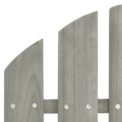 Garden Chair Grey Solid Fir Wood Regular Durable