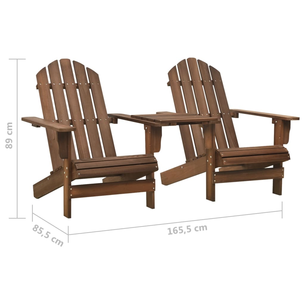 Garden Chair Brown Solid fir wood Standard Ergonomic
