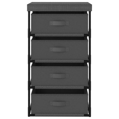 Storage Rack Steel Grey Steel, Fabric (100% Polyester) Medium