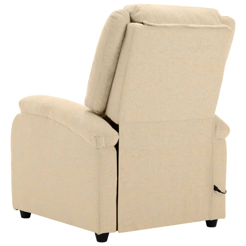 Massage Chair Cream Polyester fabric and metal Medium