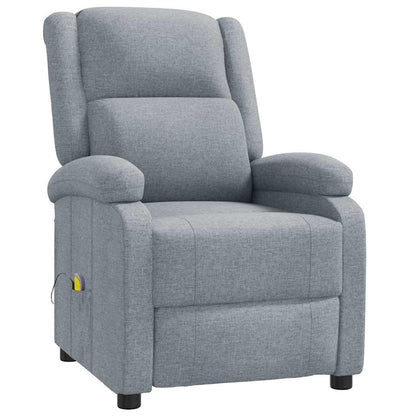 Massage Chair Light Gray Fabric (100% polyester), Foam, Metal, Wood