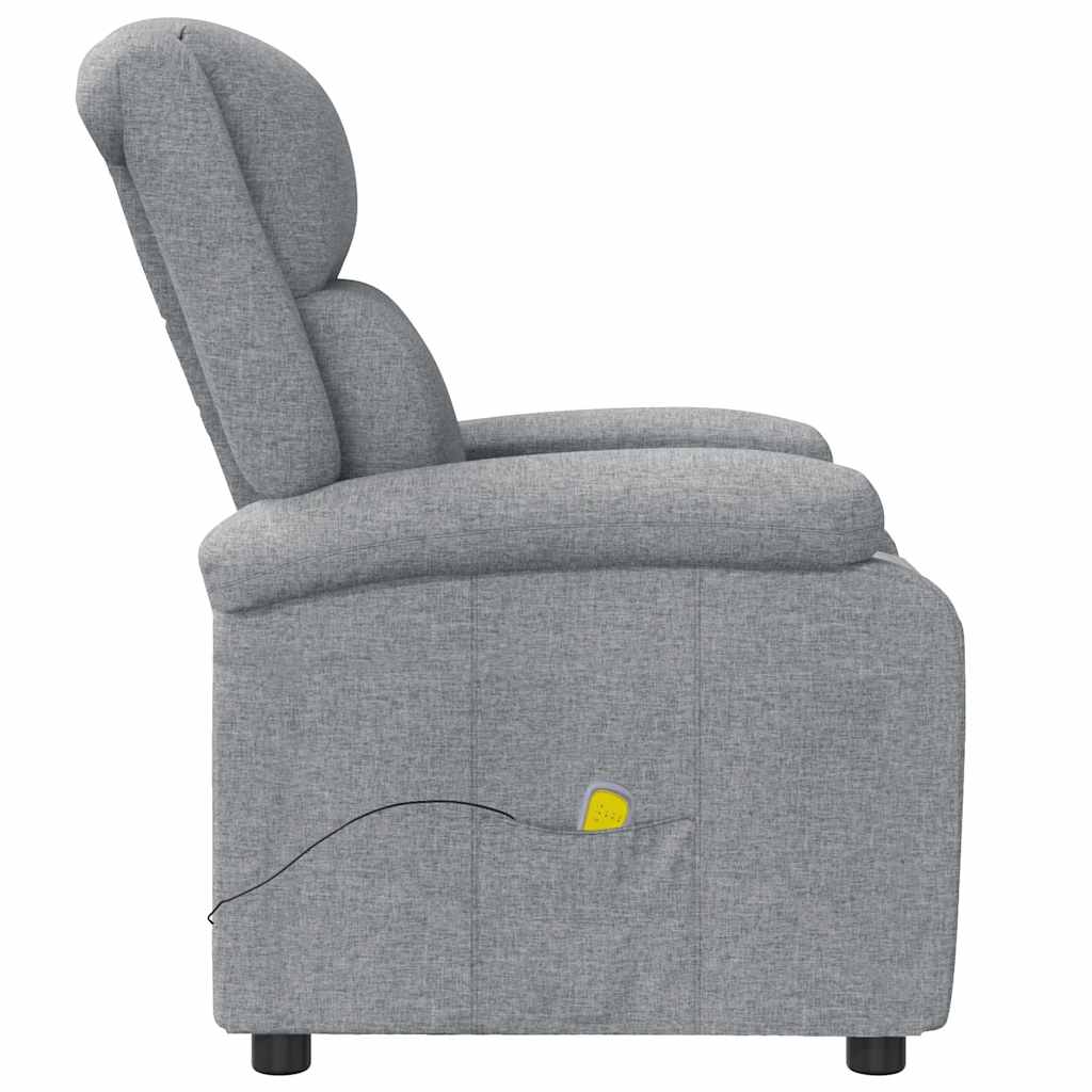 Massage Chair Light Gray Fabric (100% polyester), Foam, Metal, Wood