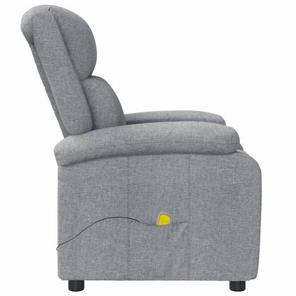 Massage Chair Light Gray Fabric (100% polyester), Foam, Metal, Wood