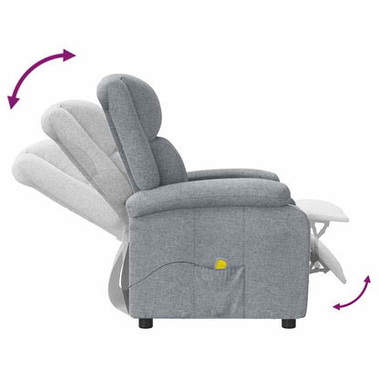 Massage Chair Light Gray Fabric (100% polyester), Foam, Metal, Wood