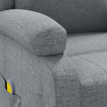 Massage Chair Light Gray Fabric (100% polyester), Foam, Metal, Wood