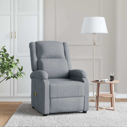 Massage Chair Light Gray Fabric (100% polyester), Foam, Metal, Wood