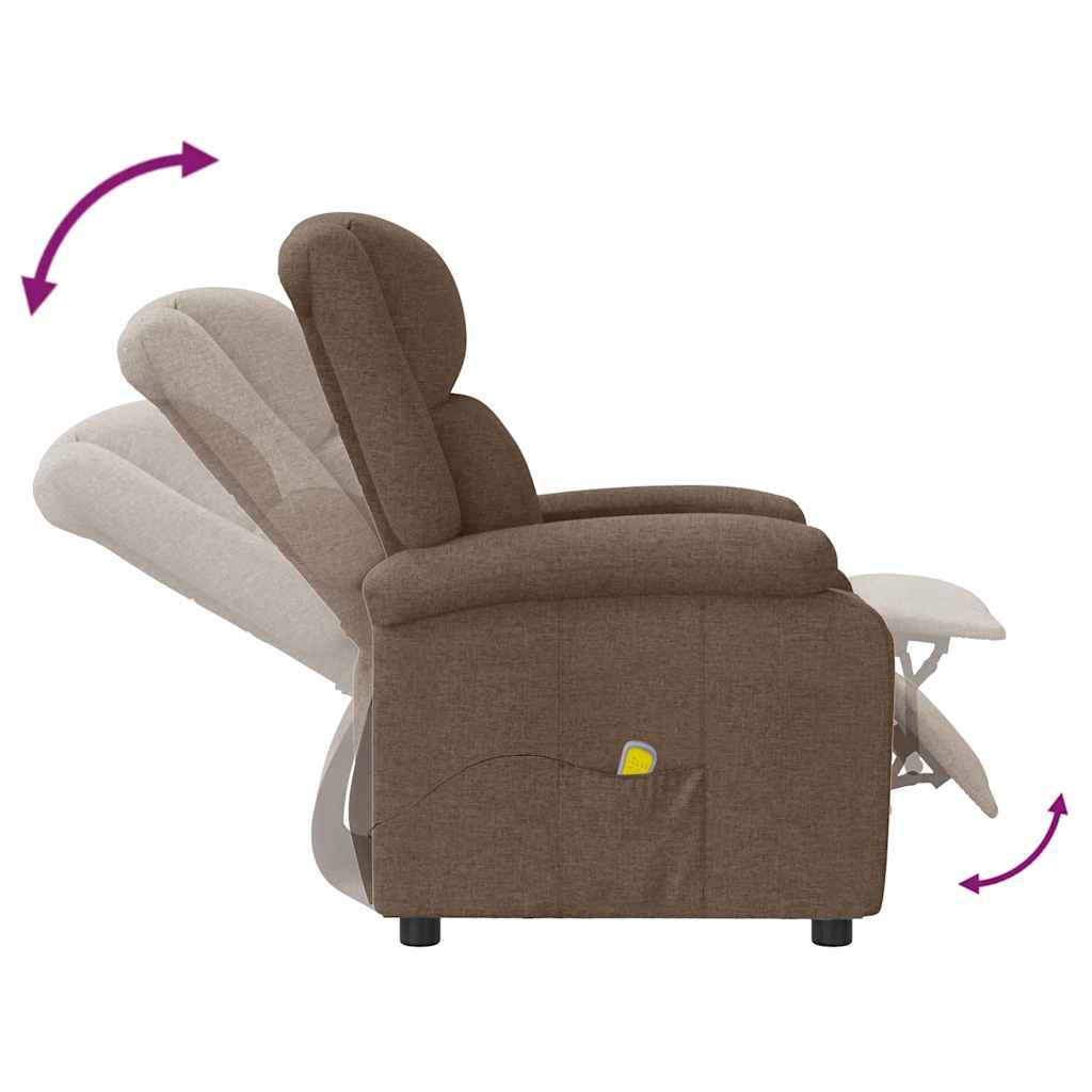 Massage Chair Brown 100% Polyester, Metal, Wood Great for home use
