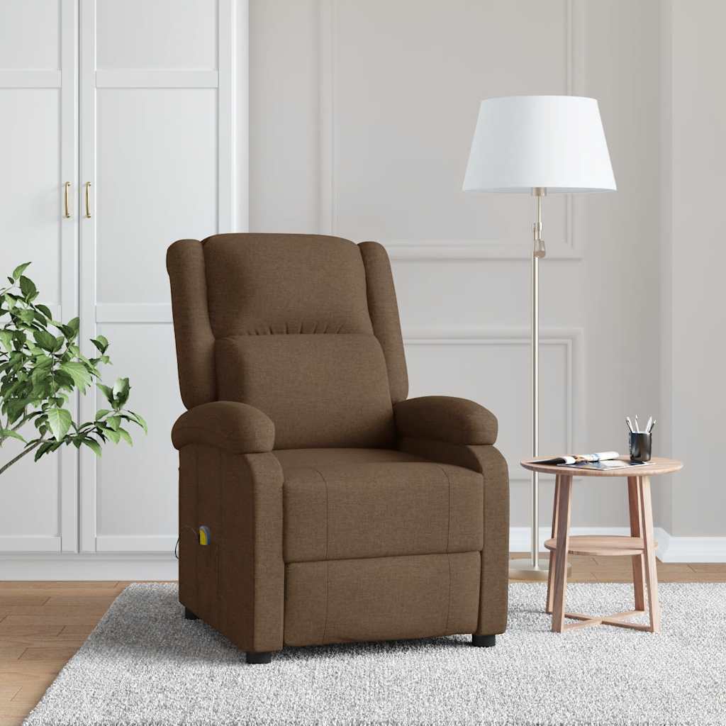 Massage Chair Brown 100% Polyester, Metal, Wood Great for home use