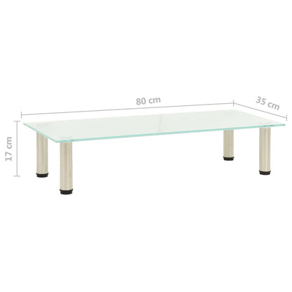 TV Stand Transparent Tempered glass, Stainless steel Medium