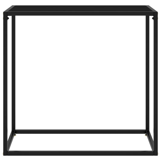 Console Table Black Tempered glass Simplistic Console Table