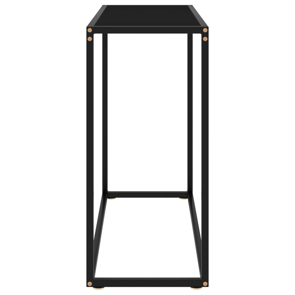 Console Table Black Tempered glass Simplistic Console Table