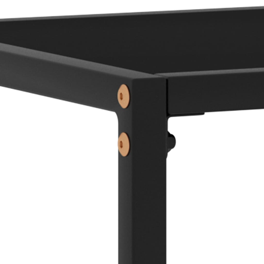 Console Table Black Tempered glass Simplistic Console Table