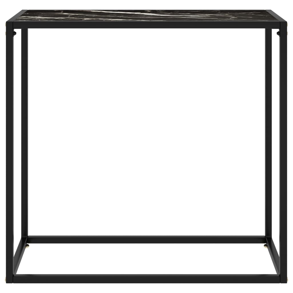 Console Table Black Tempered glass Medium Durable Console Table