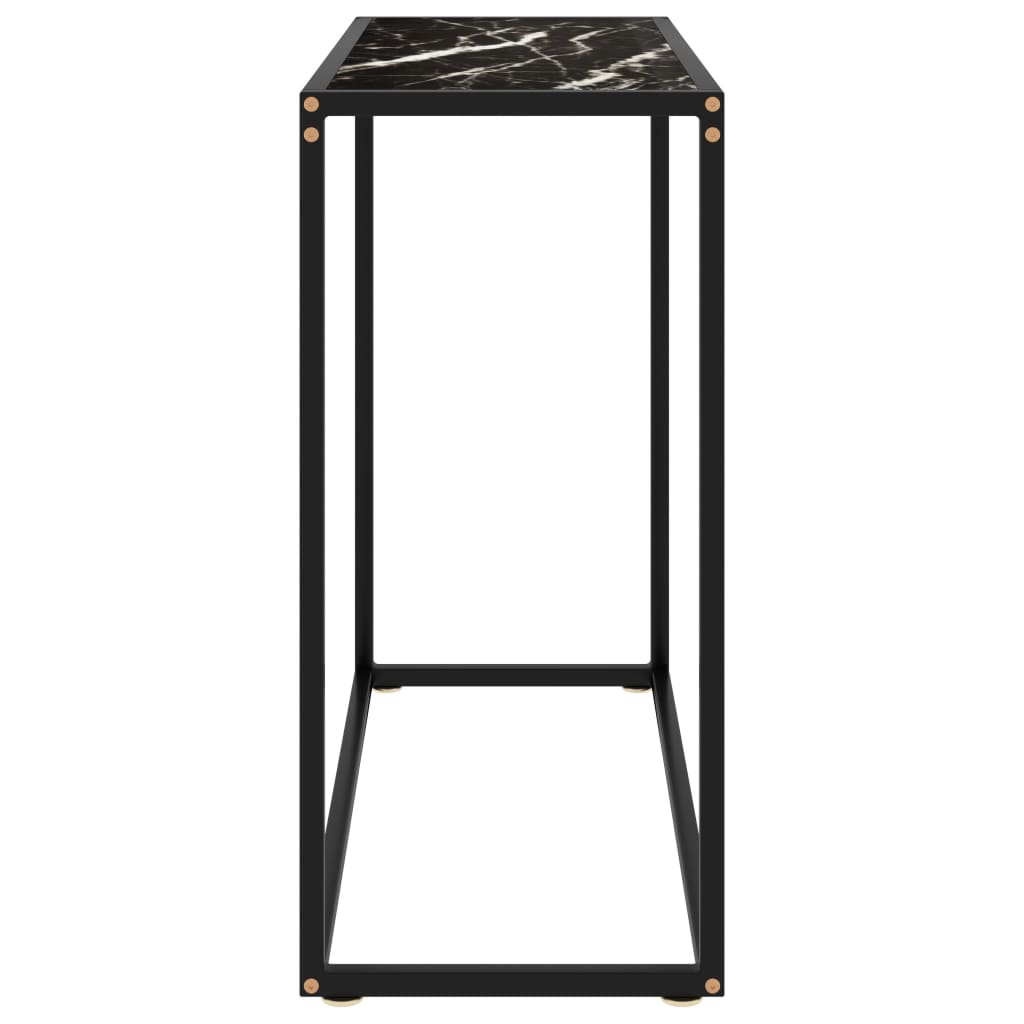 Console Table Black Tempered glass Medium Durable Console Table