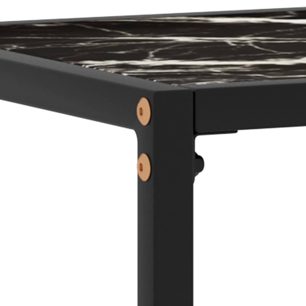 Console Table Black Tempered glass Medium Durable Console Table