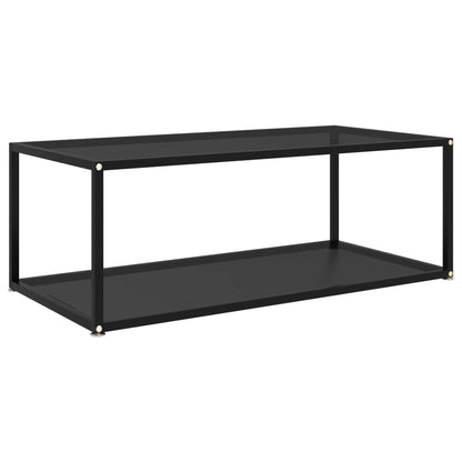 Coffee Table Black Tempered Glass Medium Coffee Table