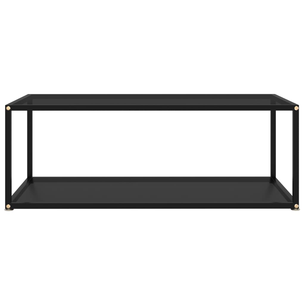 Coffee Table Black Tempered Glass Medium Coffee Table