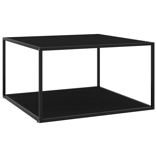 Coffee Table Black Tempered glass, powder-coated steel Medium