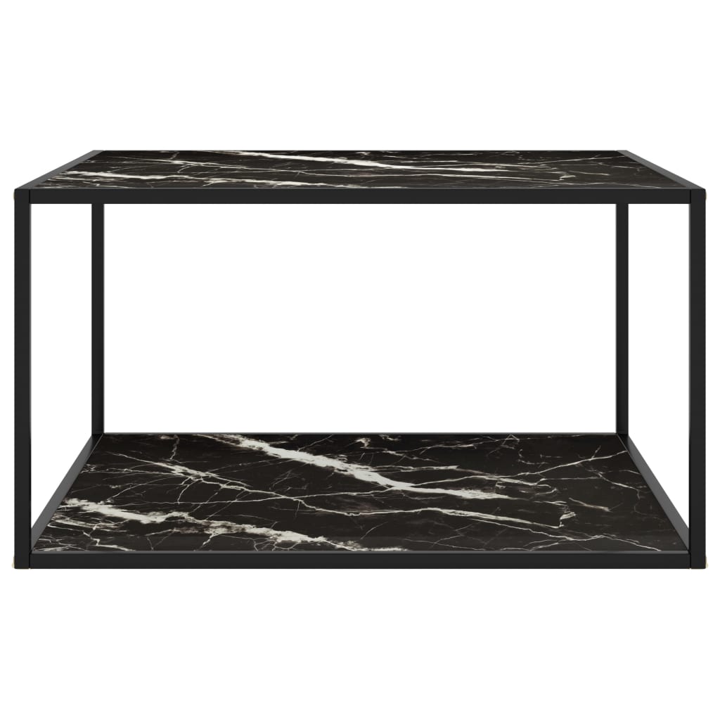 Coffee Table Black Tempered glass, powder-coated steel Medium