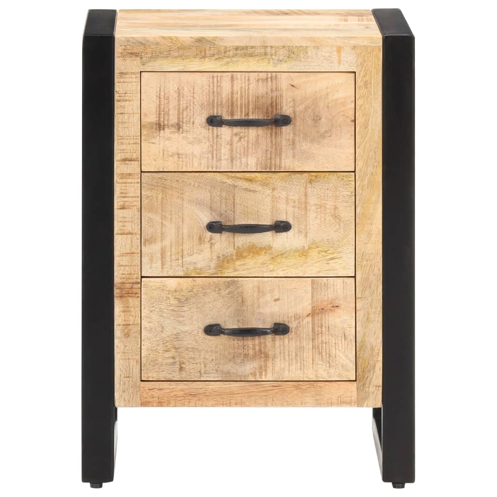 Bedside Cabinet Natural Solid mango wood Compact Bedside Cabinet
