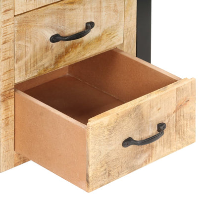 Bedside Cabinet Natural Solid mango wood Compact Bedside Cabinet