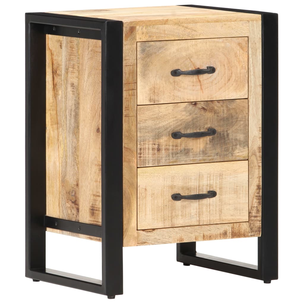 Bedside Cabinet Natural Solid mango wood Compact Bedside Cabinet