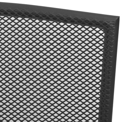 Outdoor Chair Set of 4 Anthracite Steel Medium Stackable