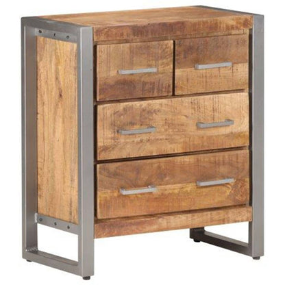 Sideboard Natural wood, grey Rough mango wood, iron