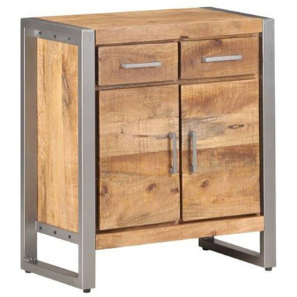 Sideboard Natural wood with grey finish Rough mango wood and iron