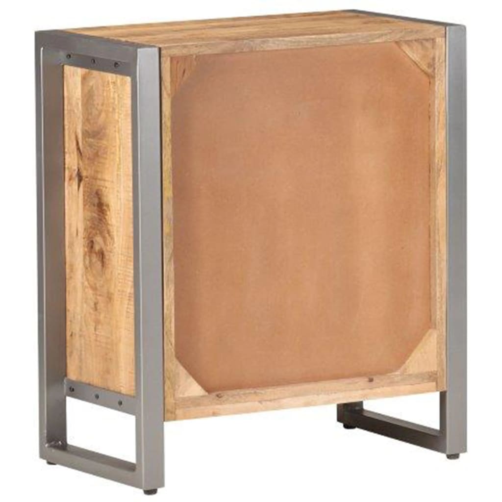 Sideboard Natural wood with grey finish Rough mango wood and iron