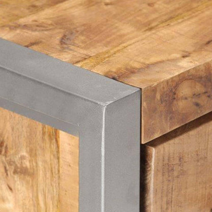 Sideboard Natural wood with grey finish Rough mango wood and iron