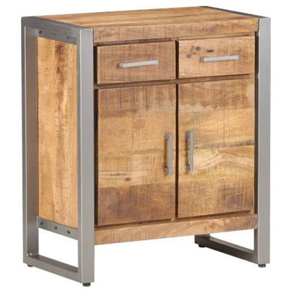 Sideboard Natural wood with grey finish Rough mango wood and iron