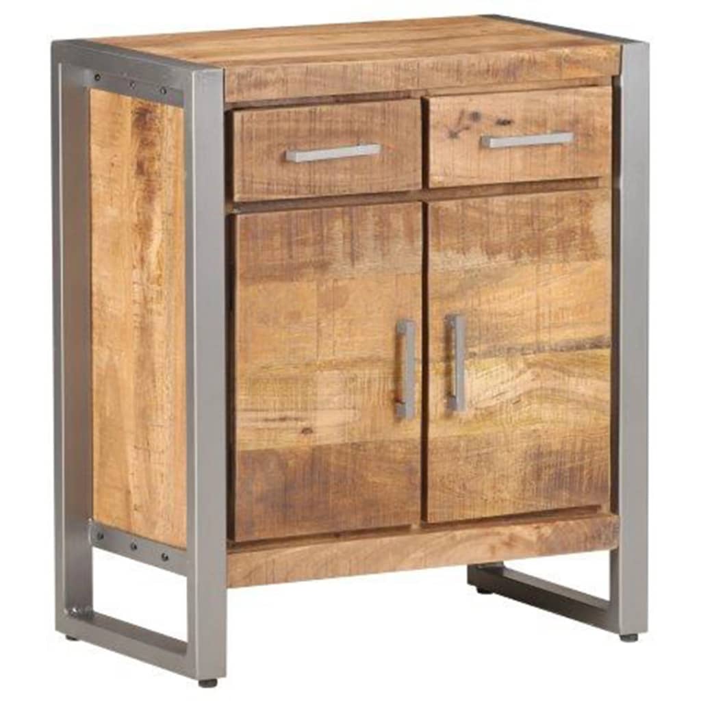 Sideboard Natural wood with grey finish Rough mango wood and iron