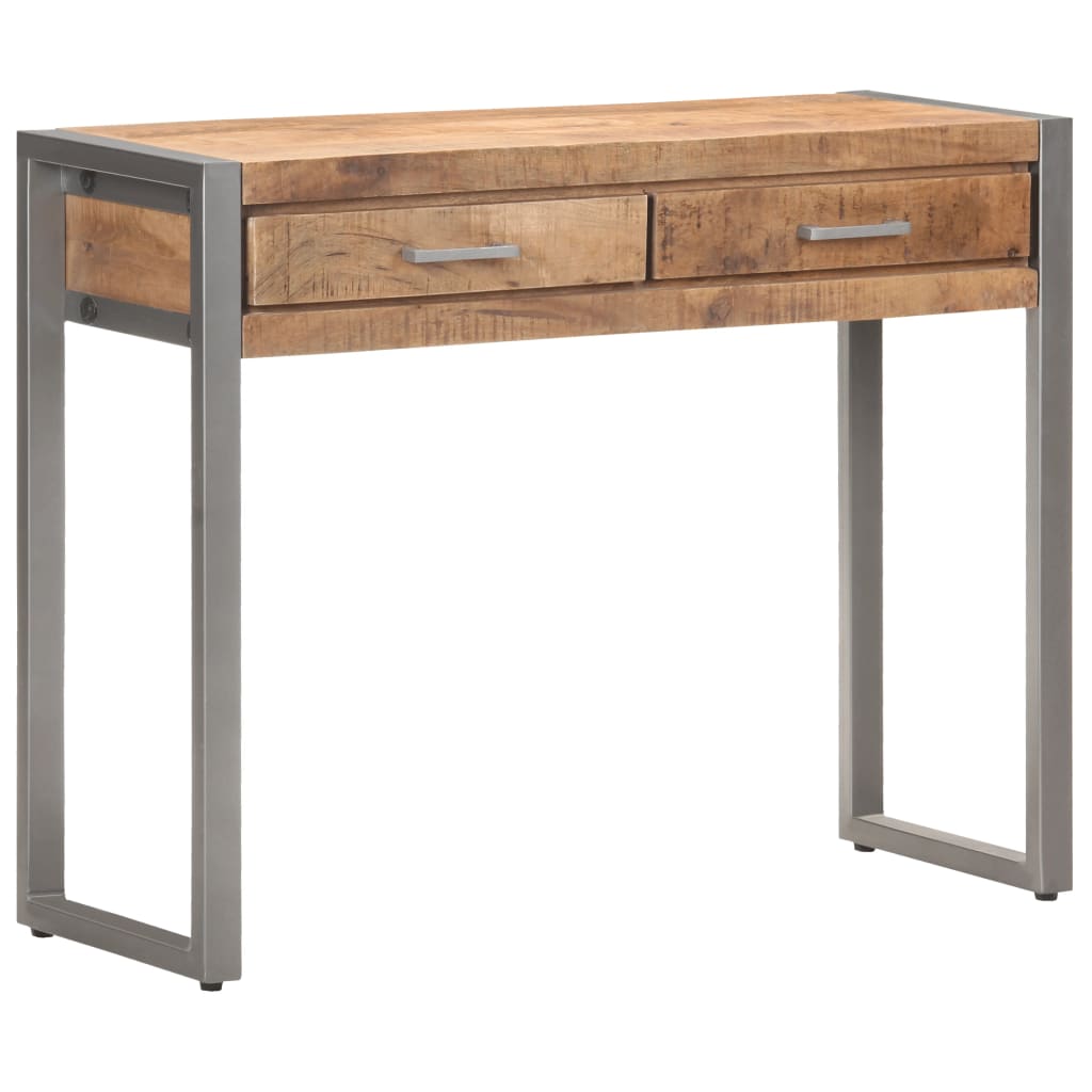 Console Table Natural Mango Wood Solid Mango Wood, Iron Medium