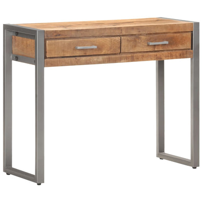 Console Table Natural Mango Wood Solid Mango Wood, Iron Medium