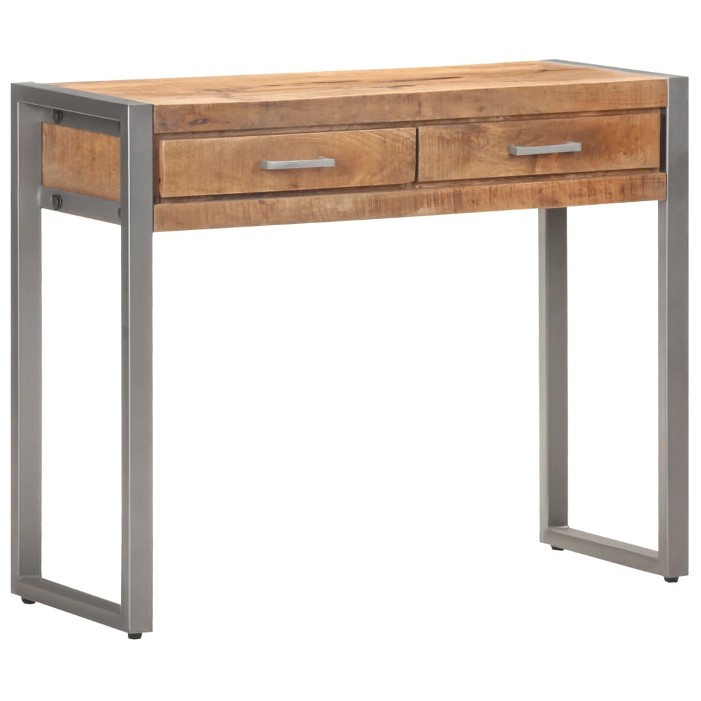 Console Table Natural Mango Wood Solid Mango Wood, Iron Medium