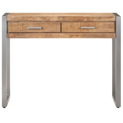 Console Table Natural Mango Wood Solid Mango Wood, Iron Medium