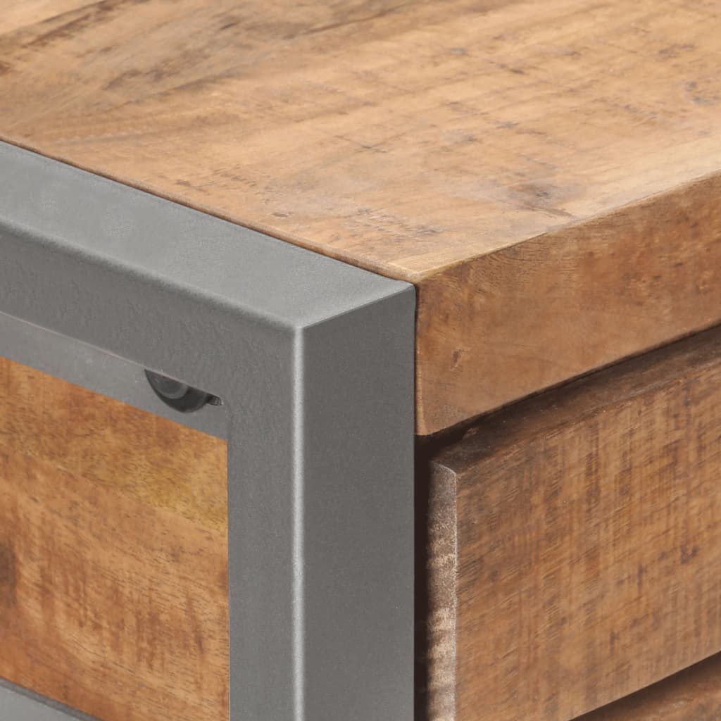Console Table Natural Mango Wood Solid Mango Wood, Iron Medium