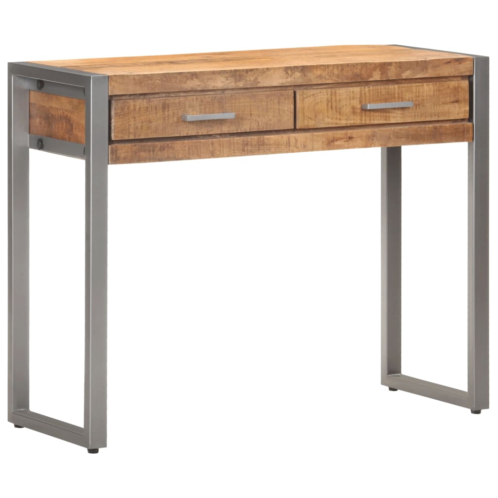 Console Table Natural Mango Wood Solid Mango Wood, Iron Medium