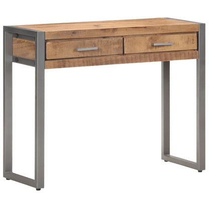 Console Table Natural Mango Wood Solid Mango Wood, Iron Medium