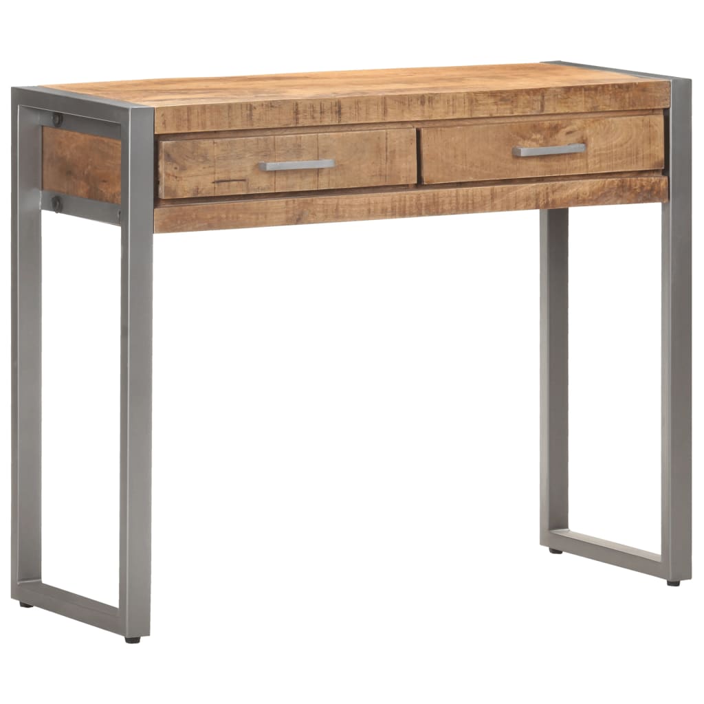 Console Table Natural Mango Wood Solid Mango Wood, Iron Medium