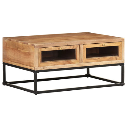 Coffee Table Natural wood Solid acacia wood, powder-coated steel