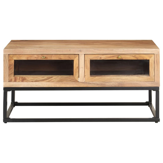 Coffee Table Natural wood Solid acacia wood, powder-coated steel