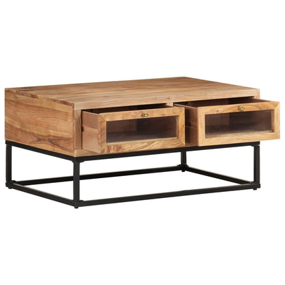 Coffee Table Natural wood Solid acacia wood, powder-coated steel