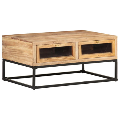 Coffee Table Natural wood Solid acacia wood, powder-coated steel